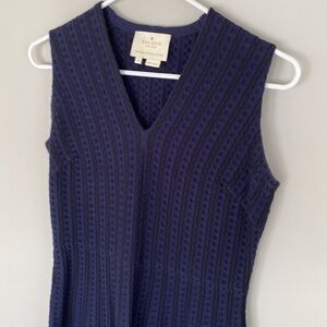 EUC Kate Spade Small Black Navy Blue Sleeveless Dress